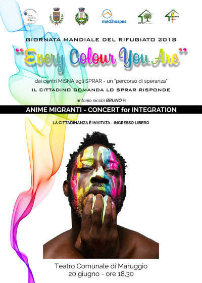 &ldquo;EVERY COLOUR YOU ARE&rdquo; WORLD REFUGEE DAY &ndash; GIORNATA MONDIAL...