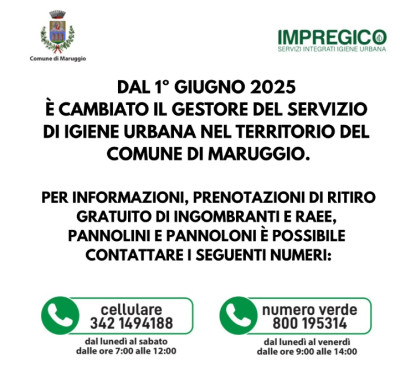 SERVIZIO DI IGIENE URBANA CONTATTI TELEFONICI
